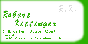 robert kittinger business card